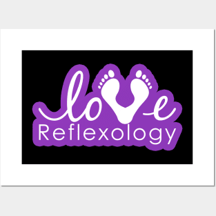 Love Reflexology - BACK of shirt placement (purple outline) Posters and Art